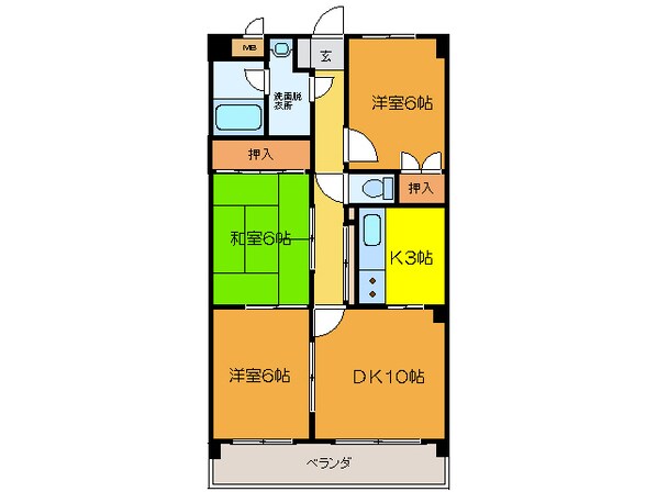 クリスタルヒルズの物件間取画像